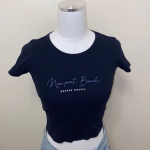 Brandy Melville Ashlyn New Port Beach Orange County Crop Top